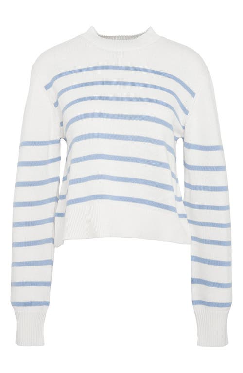 BARBOUR BARBOUR EMERY STRIPE CROP COTTON & CASHMERE SWEATER