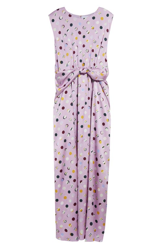 Shop St John St. John Collection Collage Dots Sleeveless Maxi Dress In Amethyst Multi