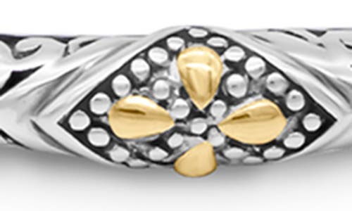 Shop Devata Sterling Silver & 18k Gold Bangle Bracelet In Silver/gold