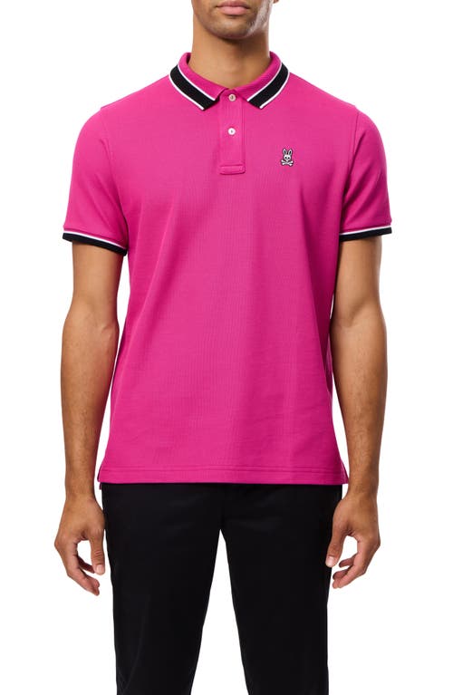 Psycho Bunny Medina Pima Cotton Piqué Polo in Fuschia Red 