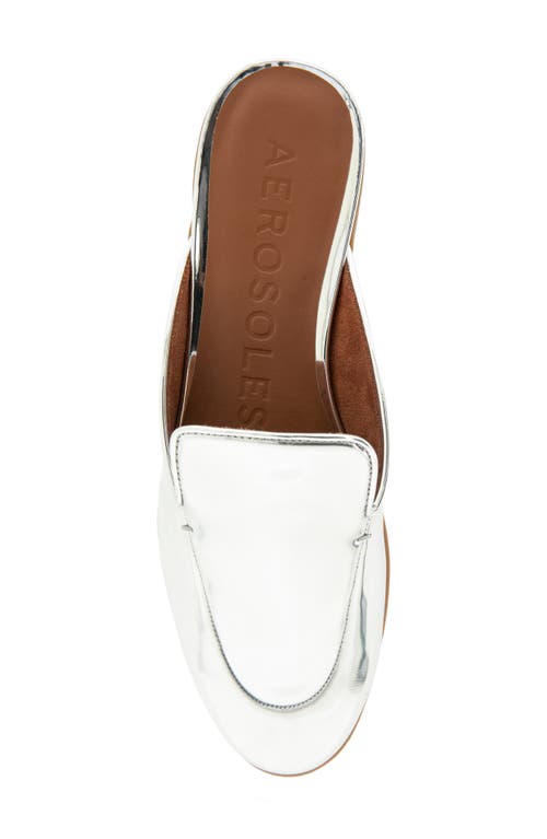 Shop Aerosoles Wilda Mule In Silver Mirror Metallic