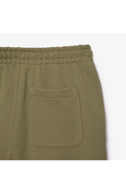 Lacoste Relaxed Fit Cotton Sweatpants In Khaki