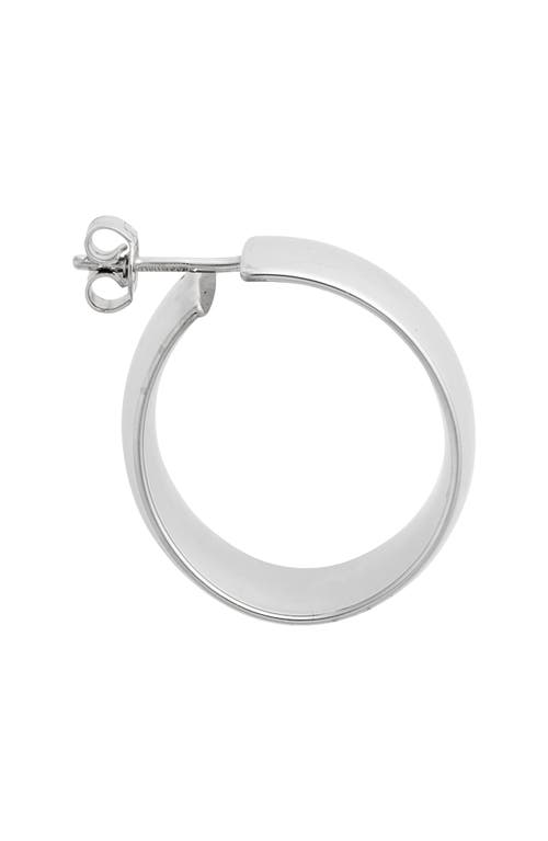 Shop Lana 25mm Curved Bold Hollow Hoop Earrings In Silver