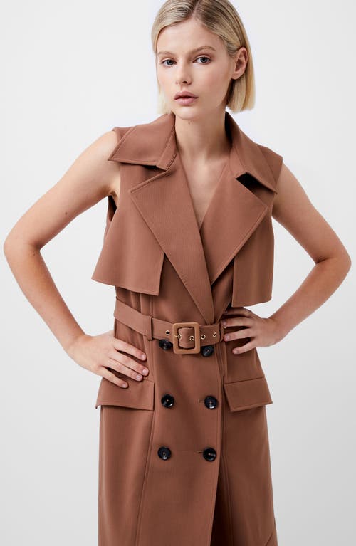 FRENCH CONNECTION FRENCH CONNECTION AZRA SLEEVELESS TRENCH COAT DRESS 