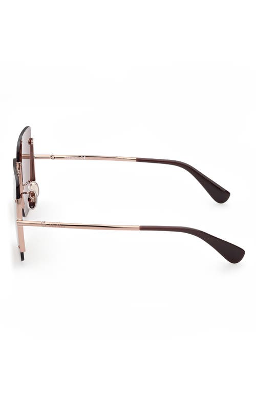 Shop Max Mara 60mm Geometric Sunglasses In Bronze/other/brown