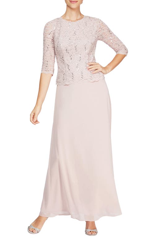 Alex Evenings Sequin Lace & Chiffon Gown at Nordstrom