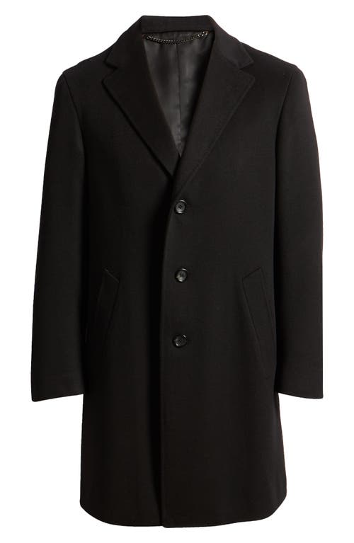 Canali Trim Fit Wool & Cashmere Coat Black at Nordstrom, Us