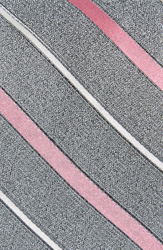Shop Nordstrom Toderi Stripe Silk Tie In Grey/ Pink