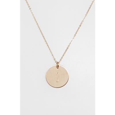 Nashelle 14K-Gold Fill Initial Disc Necklace