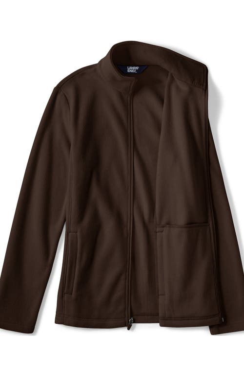 Shop Lands' End Anyweather Fleece Full Zip Jacket In Deep Chocolate