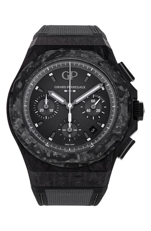 Watchfinder & Co. Girard Perregaux Preowned Laureato Rubber Strap Watch, 44mm in Grey at Nordstrom