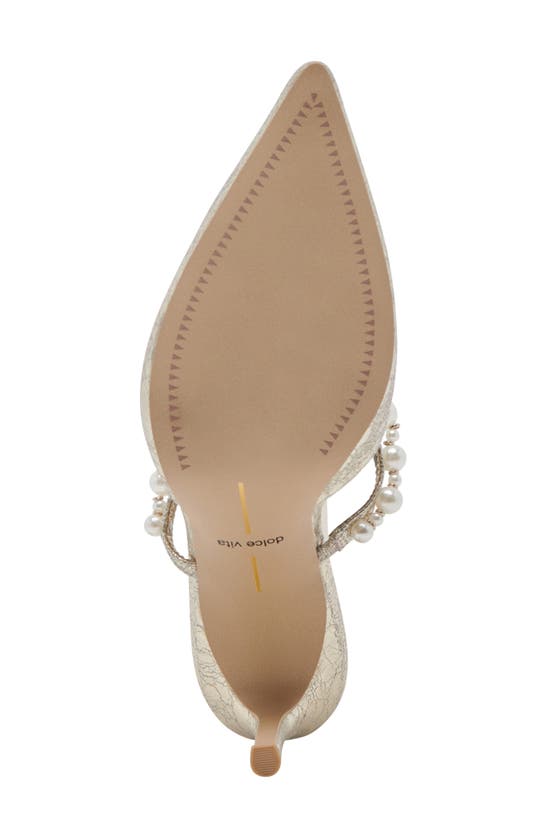 Shop Dolce Vita Kanika Pointed Toe Pump In Vintage Gold Pearls
