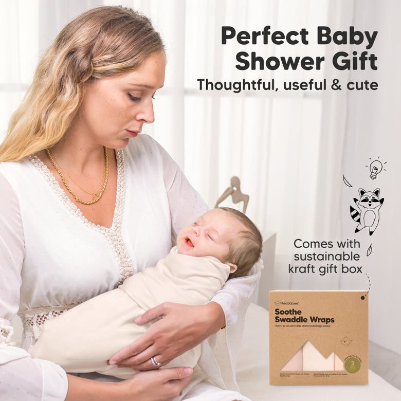 Keababies 3-pack Soothe Swaddle Wraps In Angelic