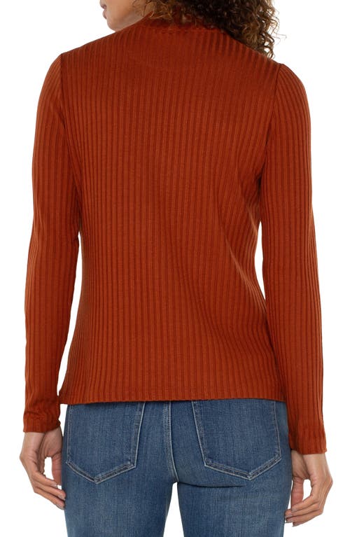 Shop Liverpool Los Angeles Rib Knit Top In Cedar