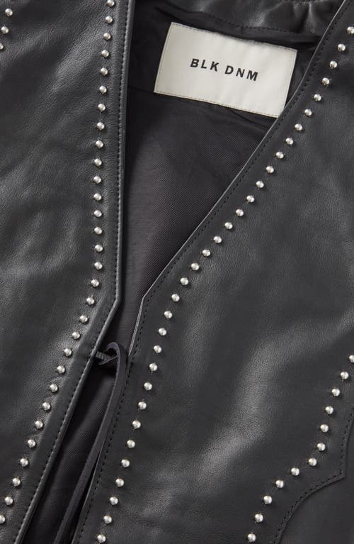 67 Leather Vest in Black
