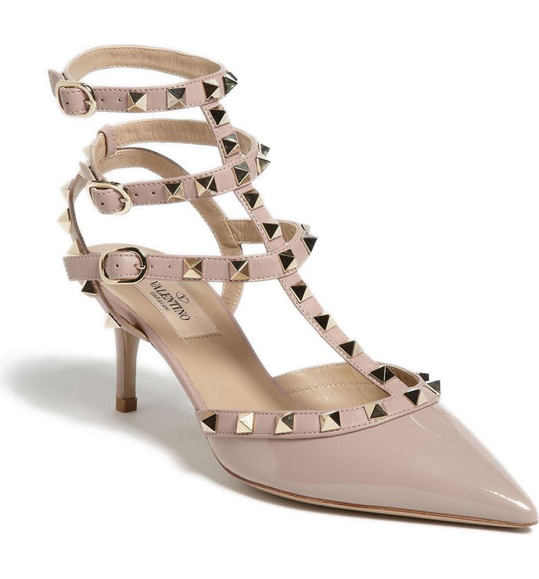 Valentino Garavani Rockstud Strappy Pointed Toe Pump (Women) | Nordstrom