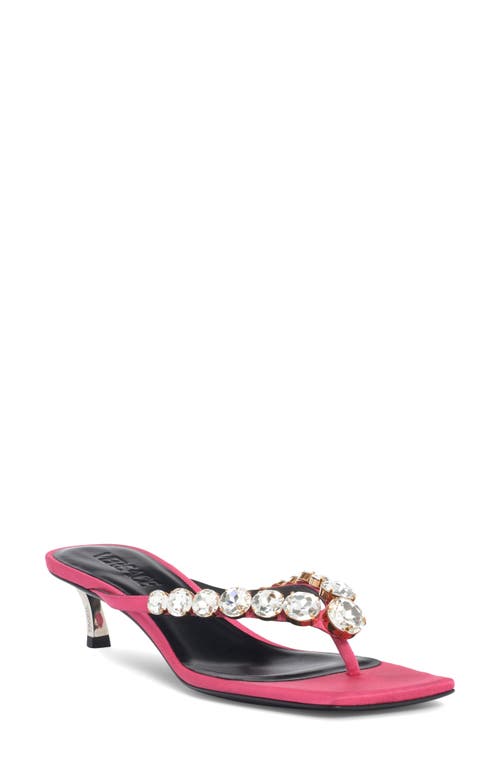 Versace Crystal Flip Flop in Flamingo/Gold