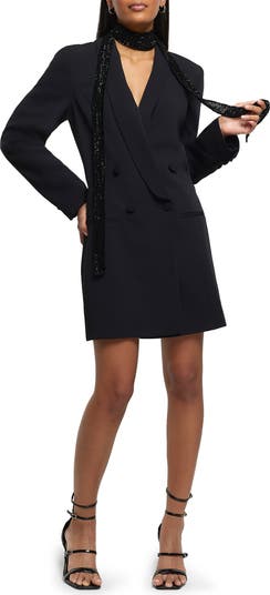 River island black blazer 2025 dress