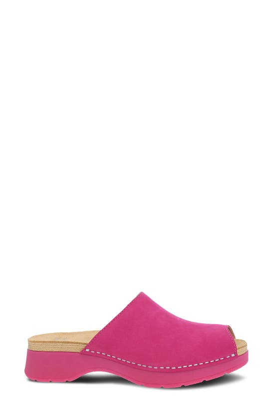 Shop Dansko Ravyn Peep Toe Platform Sandal In Fuchsia