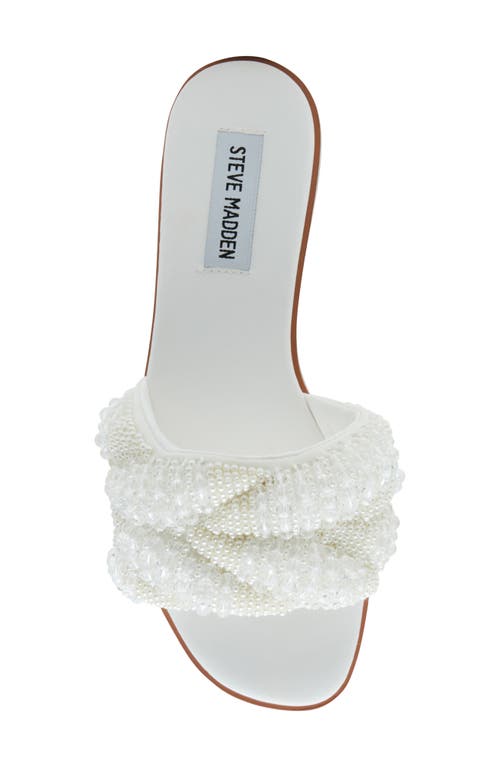 STEVE MADDEN STEVE MADDEN ECSTATIC IMITATION PEARL SLIDE SANDAL