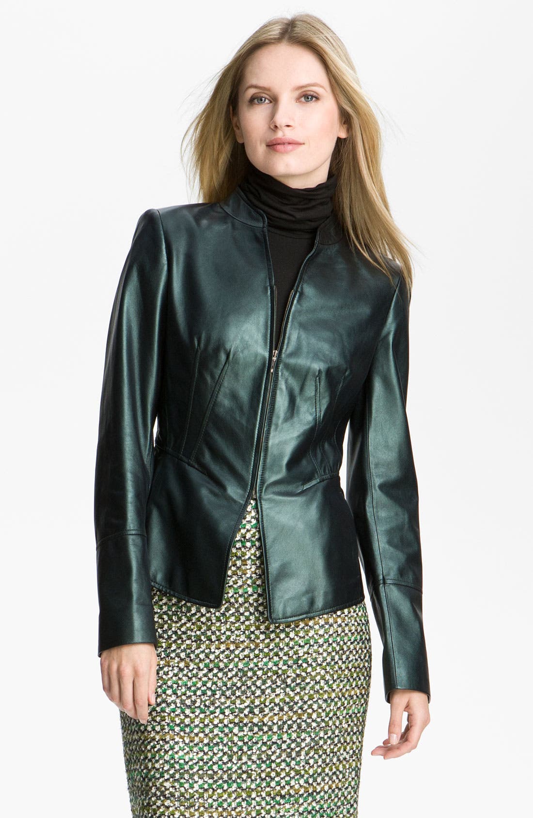 Lafayette 148 New York Pearlized Leather Jacket Nordstrom