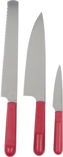 Red Knife Set, 3-Piece