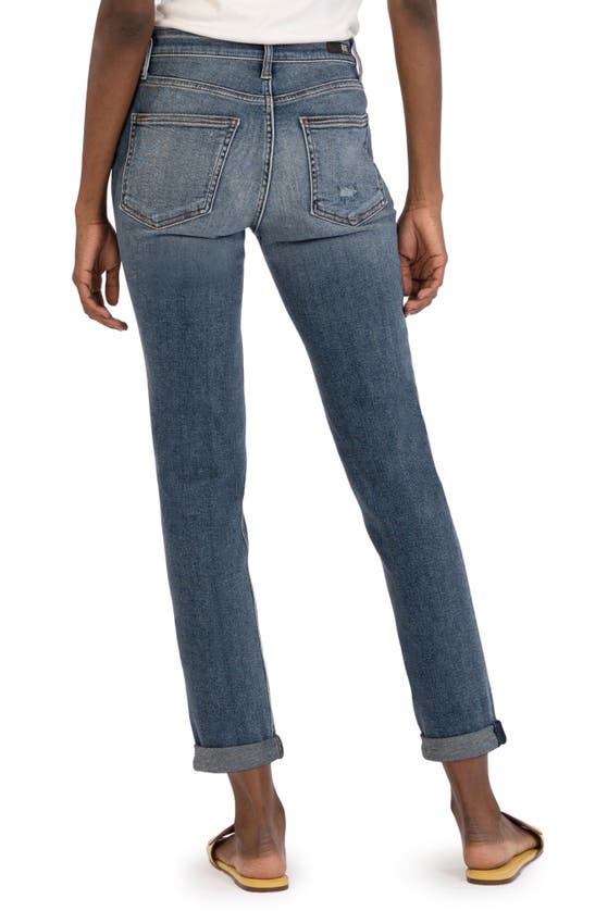 Kut From The Kloth Rachael Fab Ab High Waist Ankle Mom Jeans In Kinetic ...