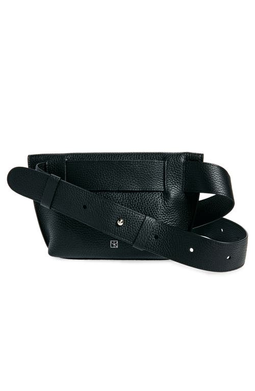 Shop Yvonne Kone Yvonne Koné Large Yari Leather Belt Bag In Rio Black