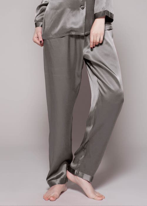 Shop Lilysilk Full Length Silk Pajamas Set In Dark Gray