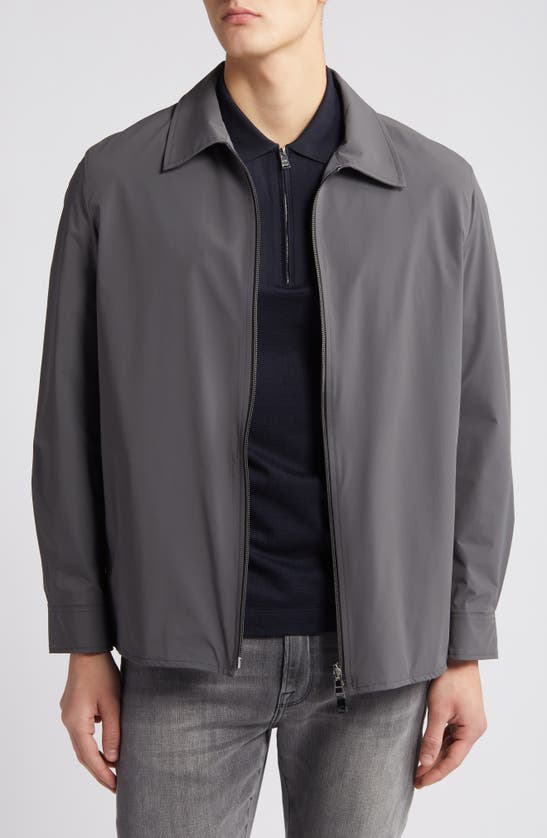 Shop Hugo Boss Carper Jacket In Medium Grey