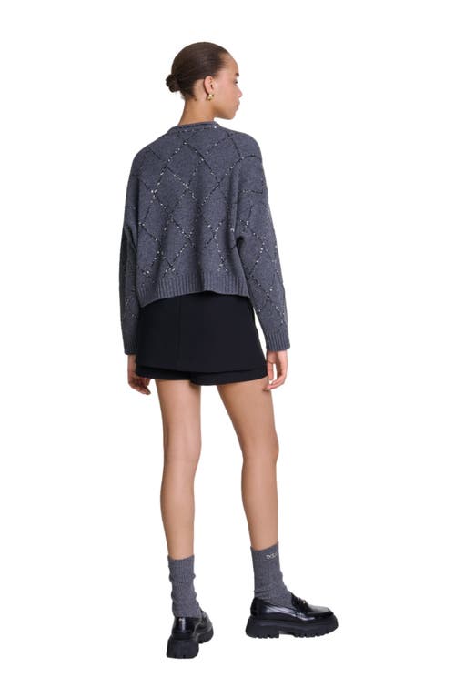 MAJE MAJE SEQUIN KNIT CARDIGAN 