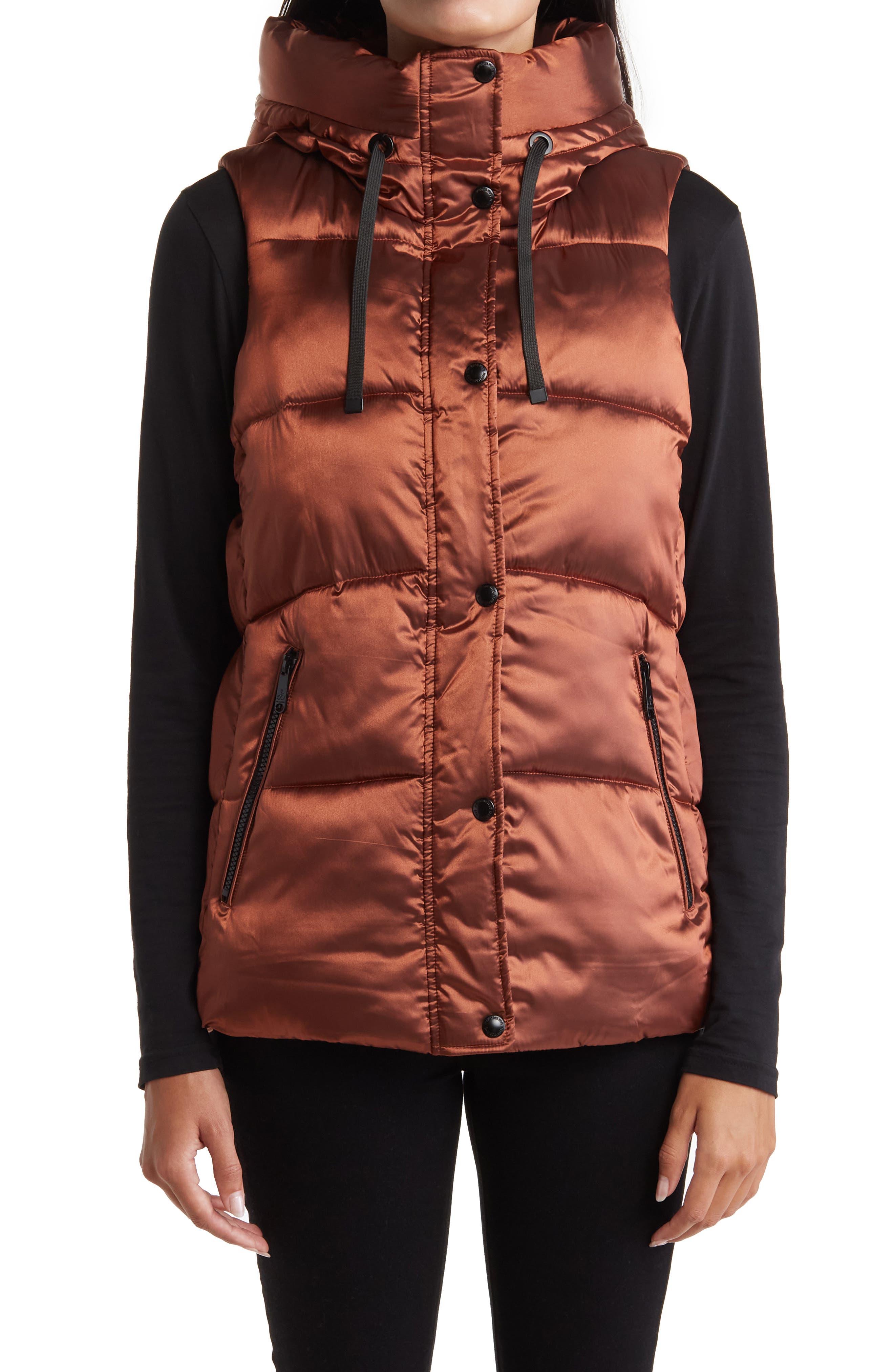 Sam Edelman Hooded Puffer Vest 