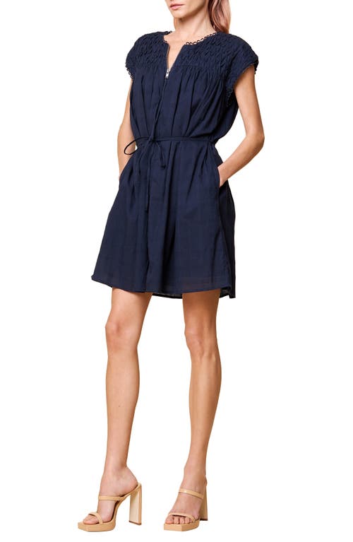 Shop Ciebon Eden Tie Waist Minidress In Navy