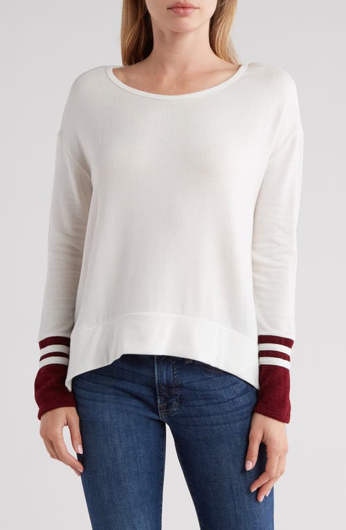 Go Couture Spring Varsity Sweater In Ivory