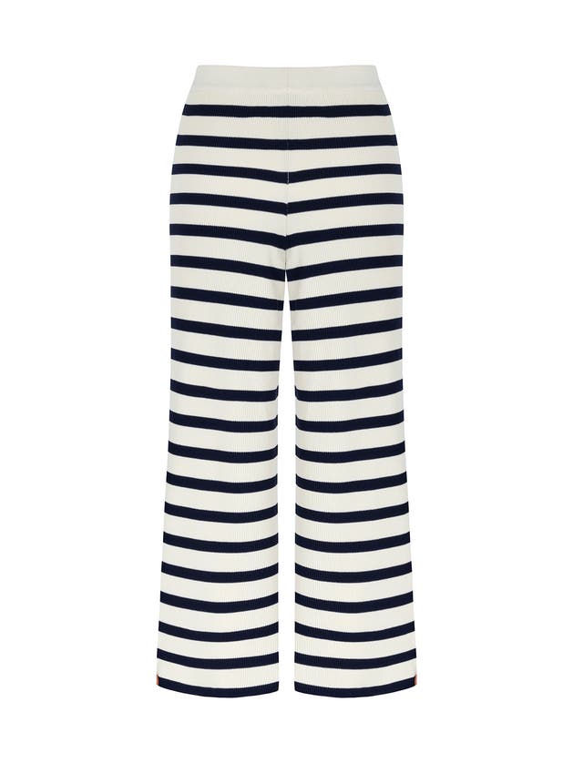 Shop Nocturne Striped Knit Pants In Multi-colored