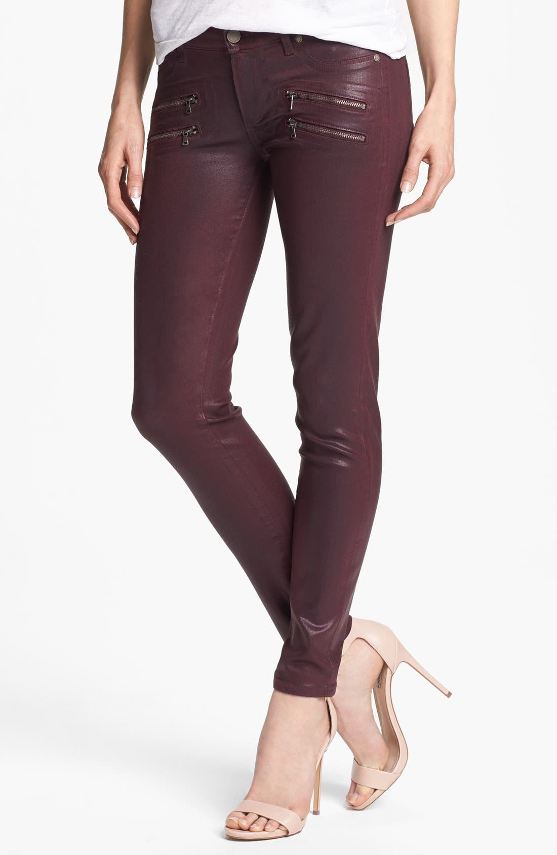 paige edgemont coated jeans