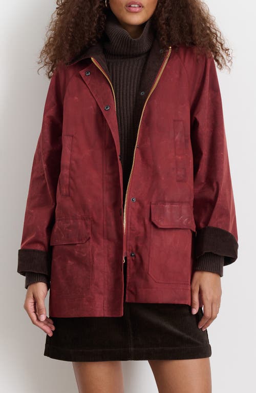 Alex Mill Madison Waxed Cotton Jacket in Red 