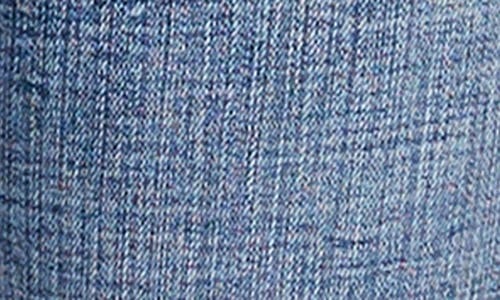 Hint Of Blu Release Hem Slim Flare Jeans In World Traveler Blue