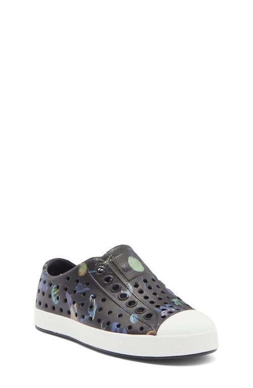 Native Shoes Jefferson Water Friendly Perforated Slip-On in Black /White /Up In Space 