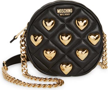 Love Moschino Quilted Crossbody Box Bag in Black