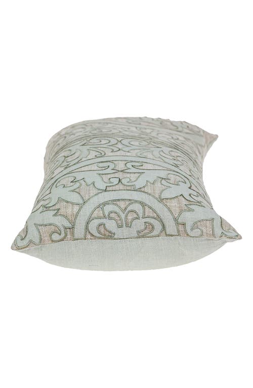 Parkland Collection Fleura Embroidered Throw Pillow In Beige