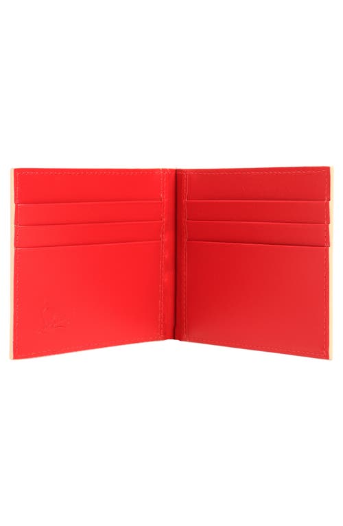 Christian Louboutin Groovy Calfskin Bifold Wallet With Money Clip In Saharienne/saharienne