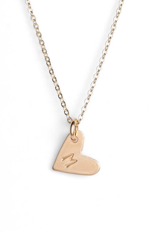 Nashelle 14k-gold Fill Initial Mini Heart Pendant Necklace In Gray