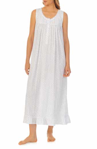 The Eileen Dobby Stripe White Gown - Eileen West
