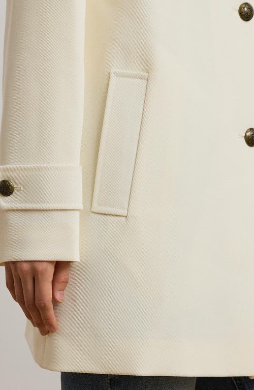 Shop Lauren Ralph Lauren Gabardine Jacket In Mascarpone White