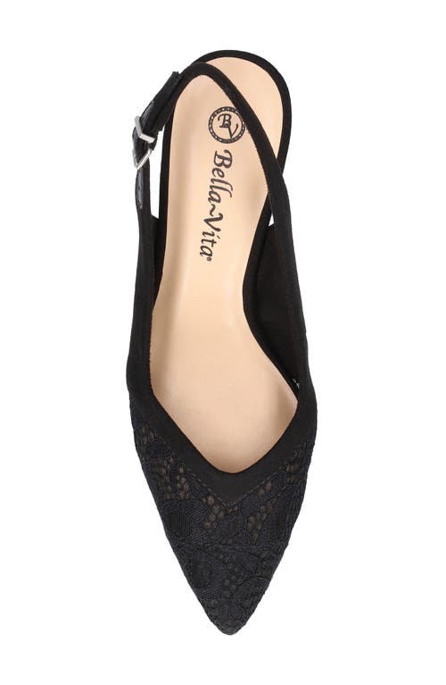 Shop Bella Vita Harp Pointed Toe Slingback Pump In Black Suede