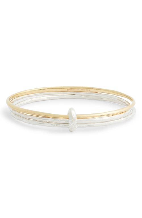 Ippolita Classico Mixed Texture Bangle in Silver/Gold at Nordstrom, Size 2