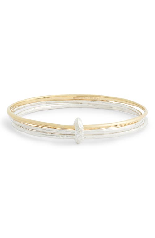 Ippolita Classico Mixed Texture Bangle In Gold