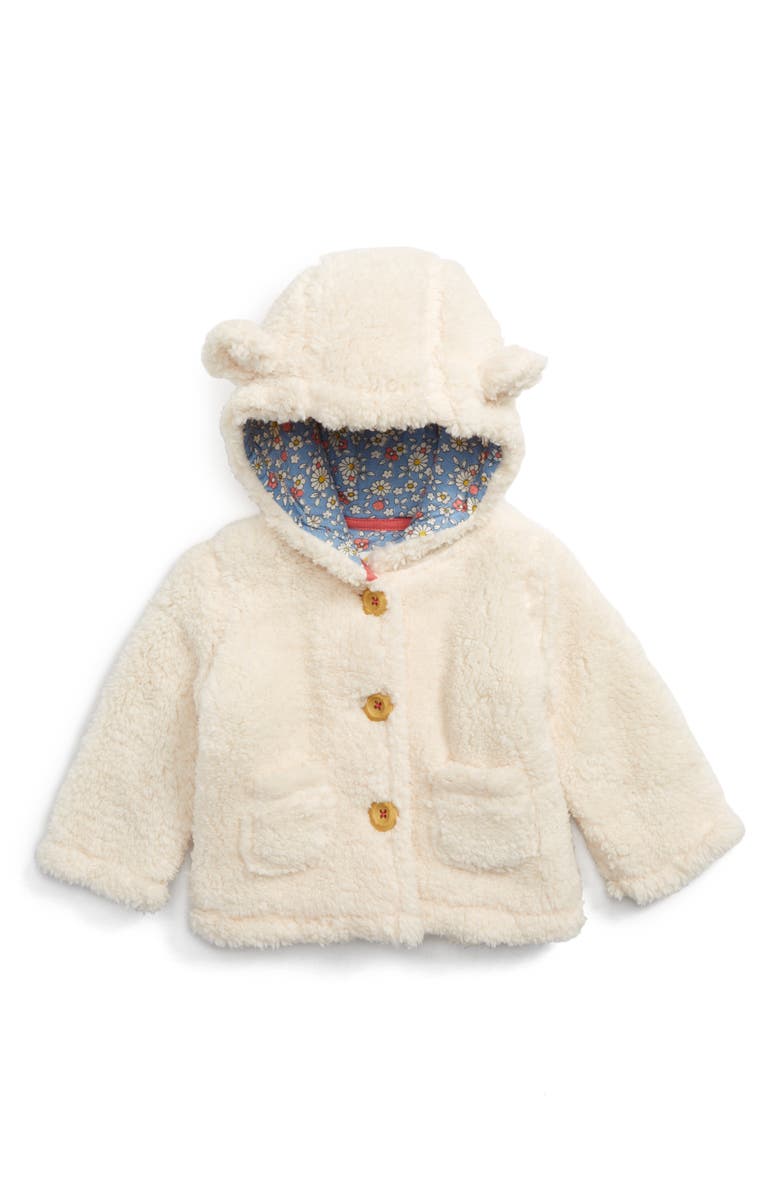 Mini Boden Teddy Bear Hooded Jacket Baby Girls Toddler Girls