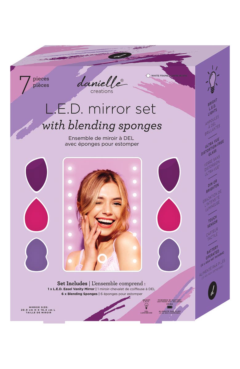 DANIELLE LED Mirror & Beauty Blending Sponge Set Nordstromrack